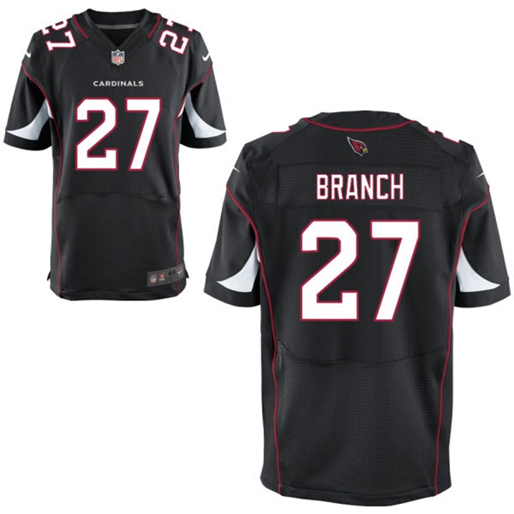 Arizona Cardinals #27 Tyvon Branch Black Elite Jersey