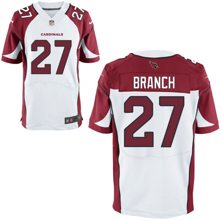 Arizona Cardinals #27 Tyvon Branch White Elite Jersey