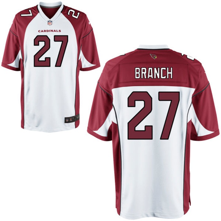 Arizona Cardinals #27 Tyvon Branch White Game Jersey