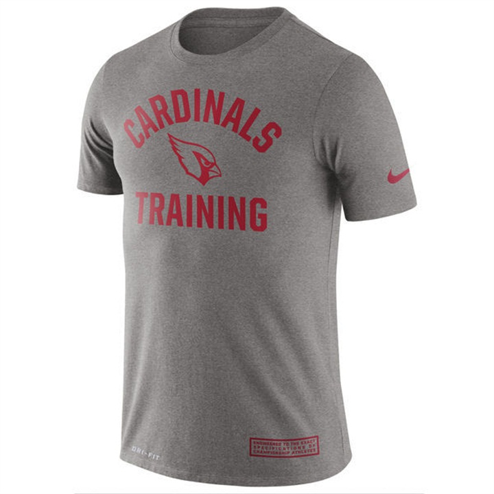 Arizona Cardinals Heathered Gray Training Performance Logo T-shirt