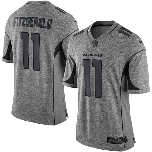 Men's Arizona Cardinals #11 Larry Fitzgerald Gridiron Gray Limited Jersey