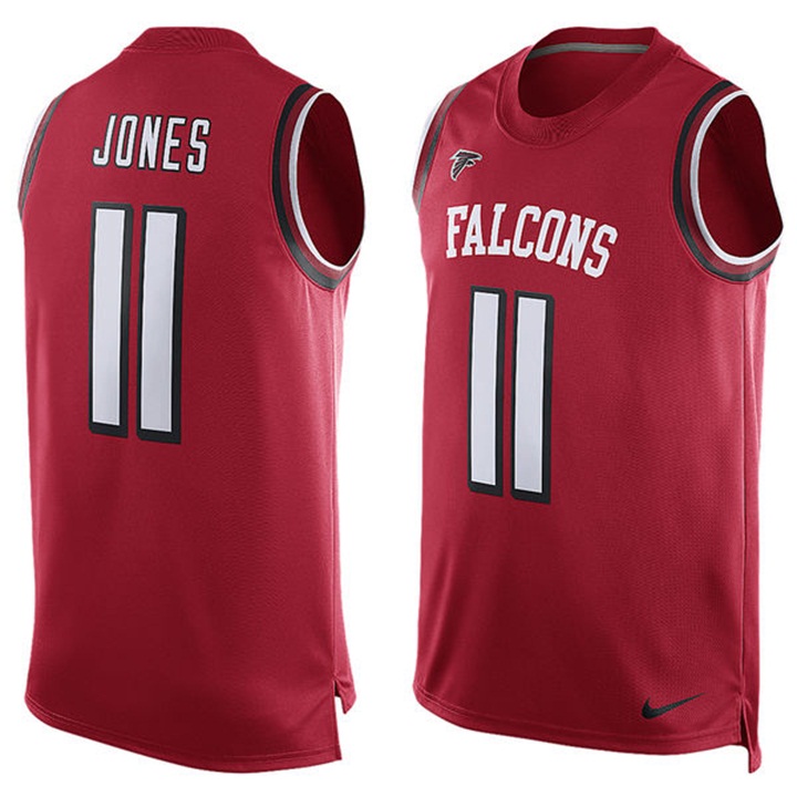 Atlanta Falcons #11 Julio Jones Red Player Name & Number Tank Top