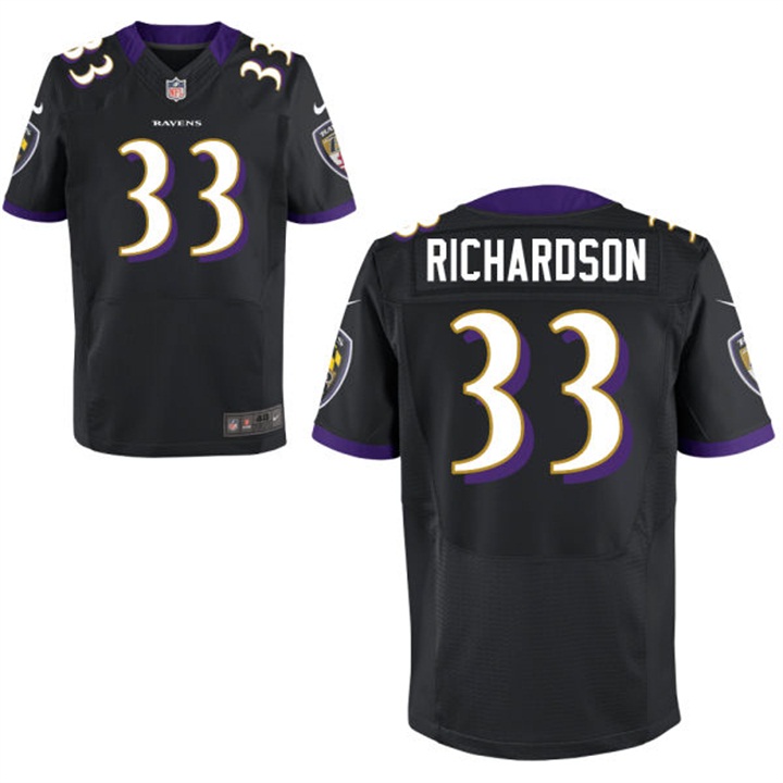 Baltimore Ravens #33 Trent Richardson Black Elite Jersey