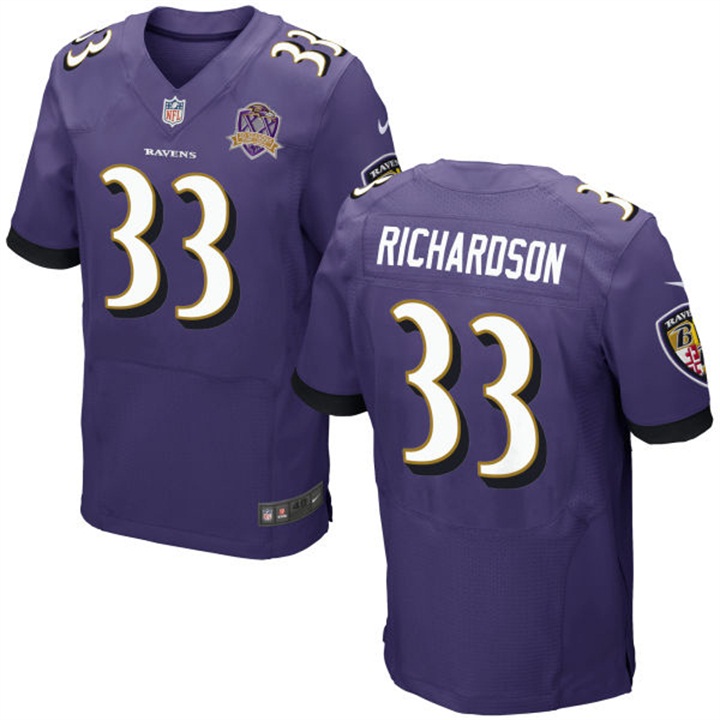 Baltimore Ravens #33 Trent Richardson Purple Elite Jersey