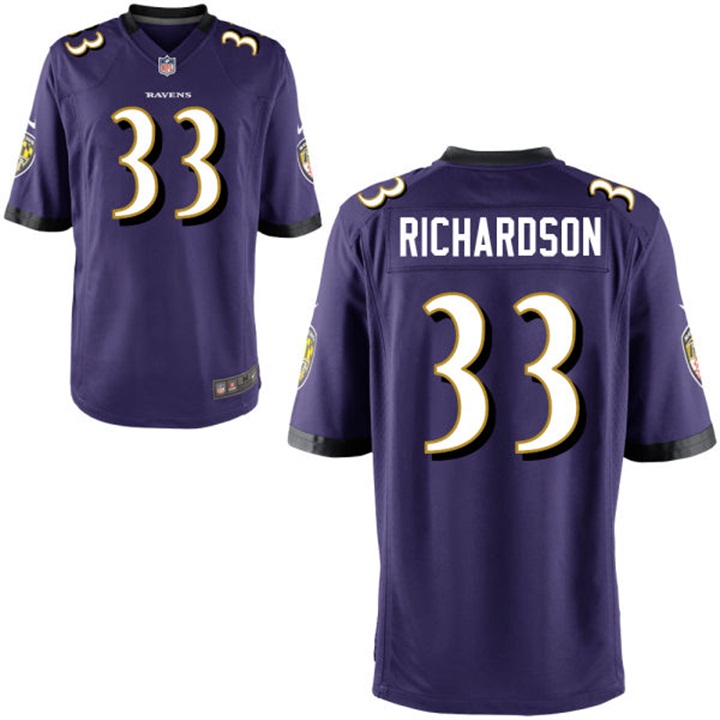 Baltimore Ravens #33 Trent Richardson Purple Game Jersey