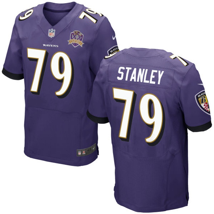 Baltimore Ravens #79 Ronnie Stanley Purple Elite Jersey