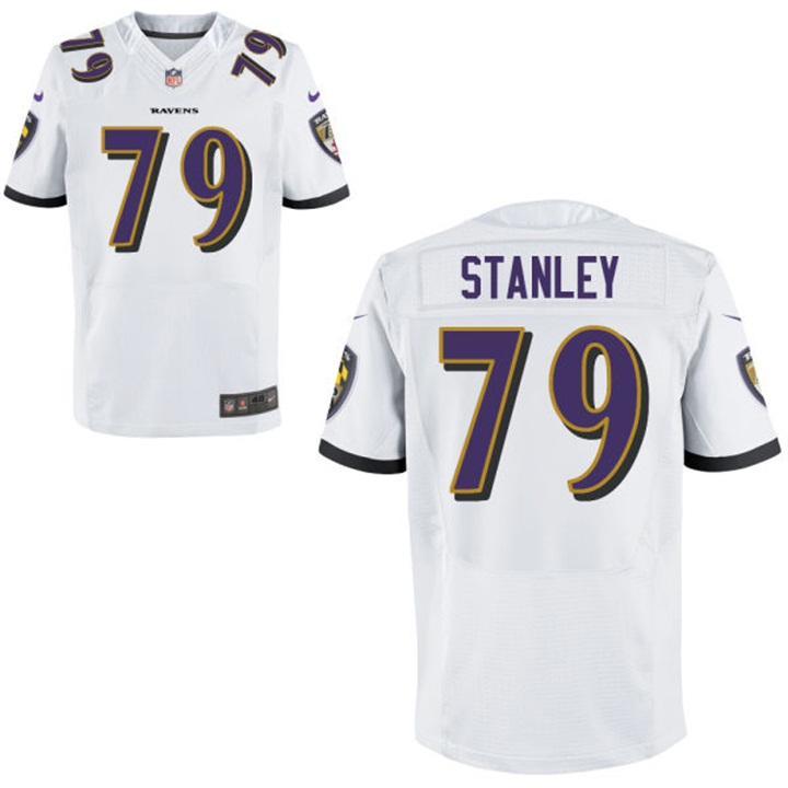 Baltimore Ravens #79 Ronnie Stanley White Elite Jersey