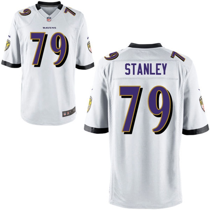 Baltimore Ravens #79 Ronnie Stanley White Game Jersey