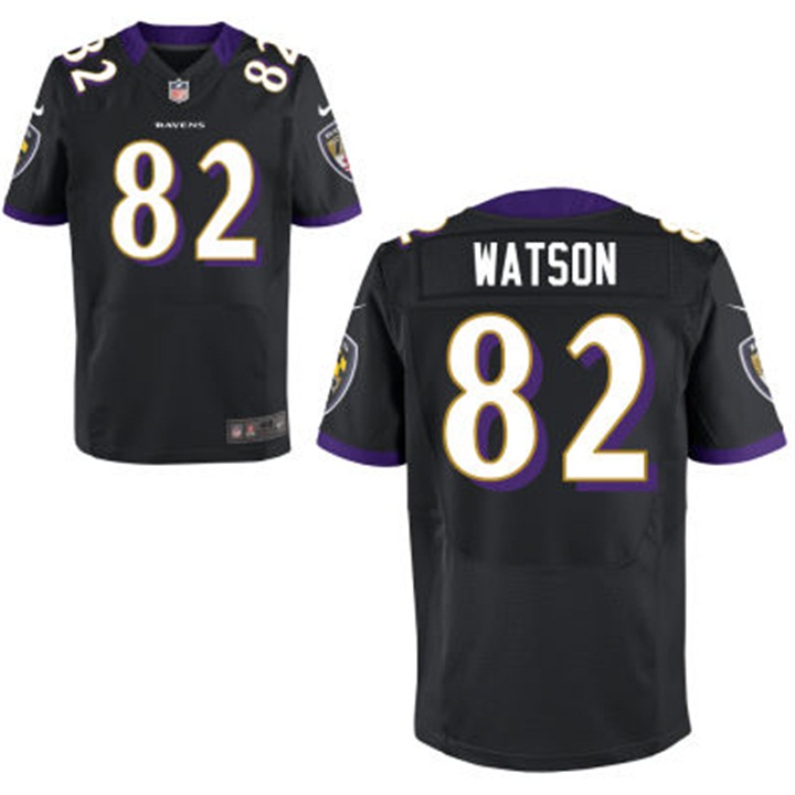 Baltimore Ravens #82 Benjamin Watson Black Elite Jersey