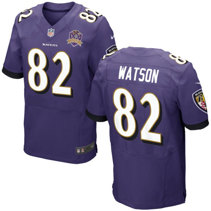 Baltimore Ravens #82 Benjamin Watson Purple Elite Jersey