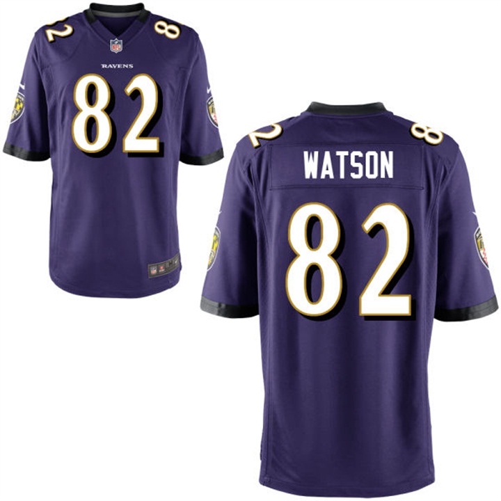 Baltimore Ravens #82 Benjamin Watson Purple Game Jersey