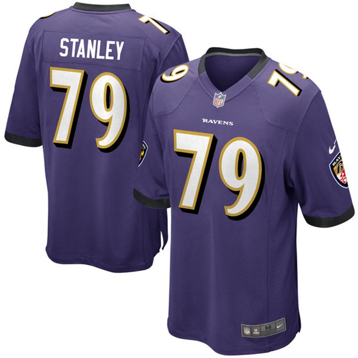 Baltimore Ravens #79 Ronnie Stanley Purple 2016 Draft Pick Game Jersey