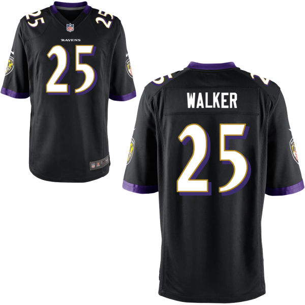 Baltimore Ravens #25 Tray Walker Black Alternate Game Commemorative Jersey