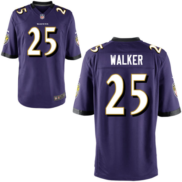 Baltimore Ravens #25 Tray Walker Purple Game Commemorative Jersey