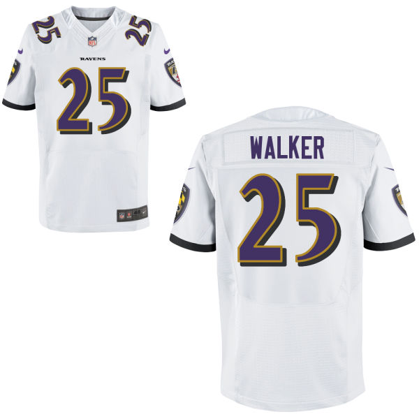 Baltimore Ravens #25 Tray Walker White Elite Commemorative Jersey