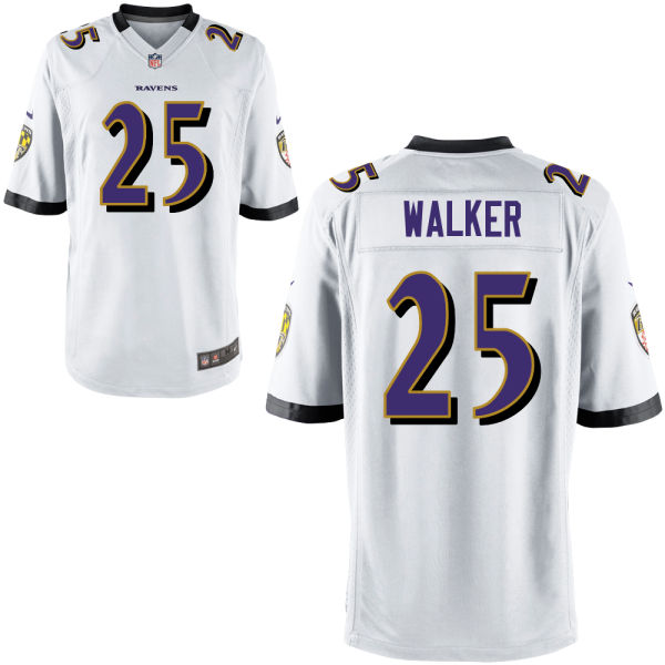 Baltimore Ravens #25 Tray Walker White Game Commemorative Jersey