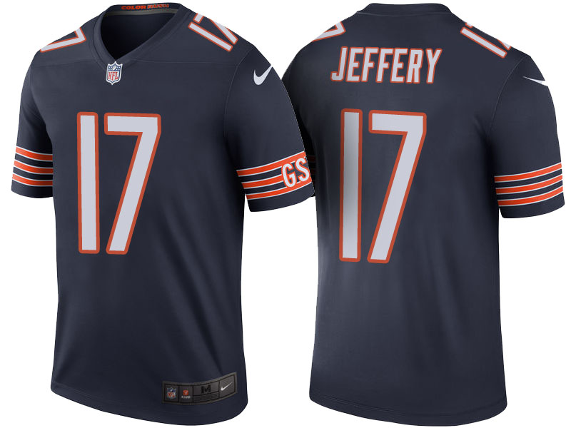 Chicago Bears #17 Alshon Jeffery Navy Color Rush Legend Jersey