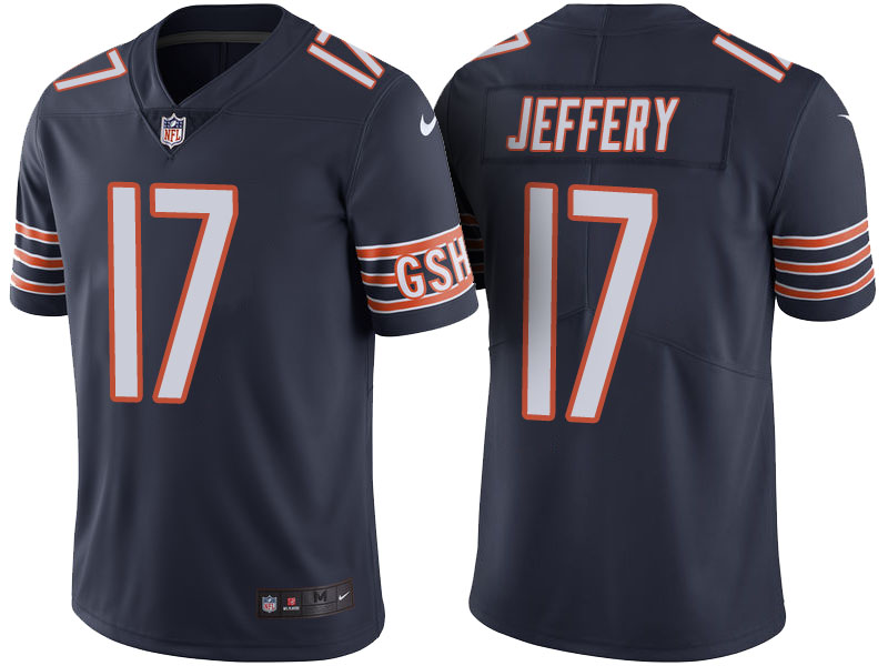 Chicago Bears #17 Alshon Jeffery Navy Color Rush Limited Jersey