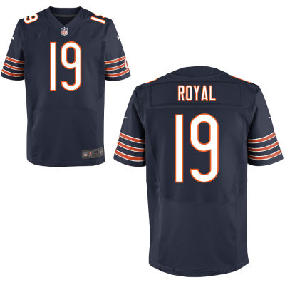 Men's Chicago Bears #19 Eddie Royal Navy Blue Elite Jersey