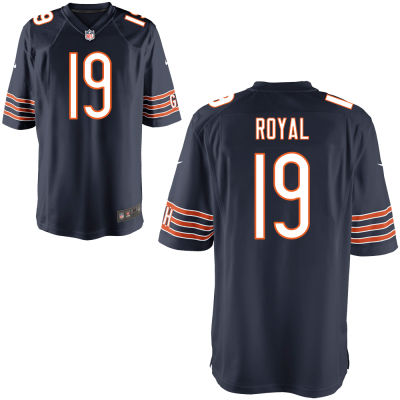 Men's Chicago Bears #19 Eddie Royal Navy Blue Game Jersey