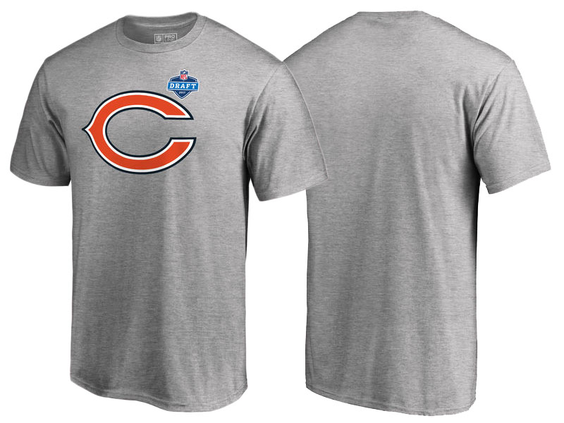 Chicago Bears Heather Gray 2017 NFL Draft Athletic Heather T-Shirt