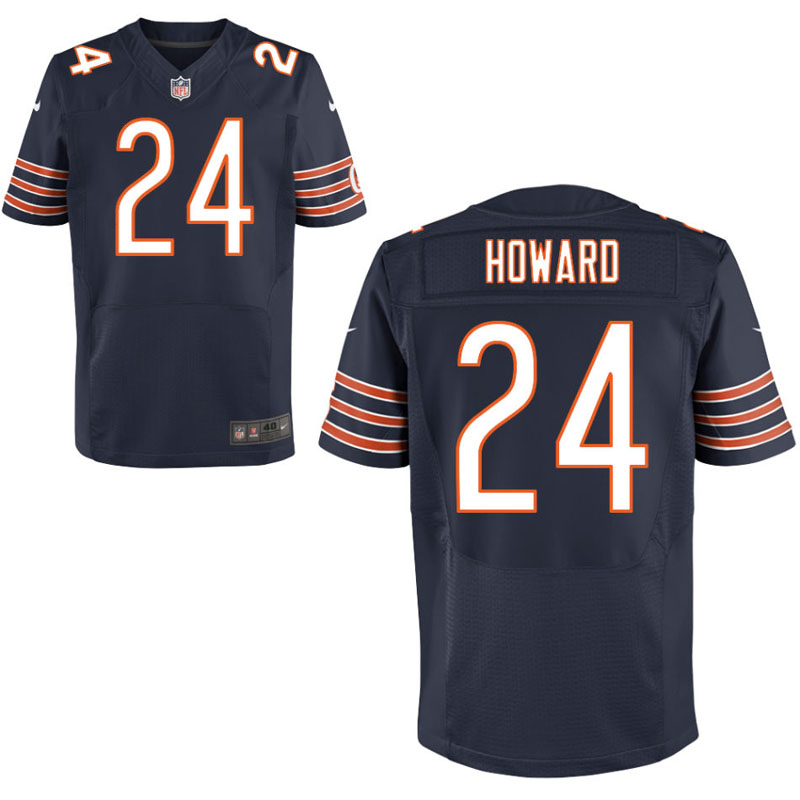 Chicago Bears #24 Jordan Howard Navy Elite Jersey