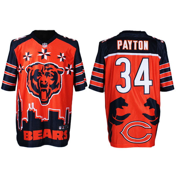 Chicago Bears #34 Walter Payton Noble Fashion Elite Jersey