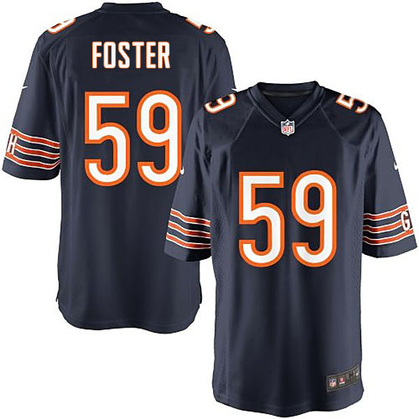 NFL Chicago Bears #59 Mason Foster Game Blue Jersey