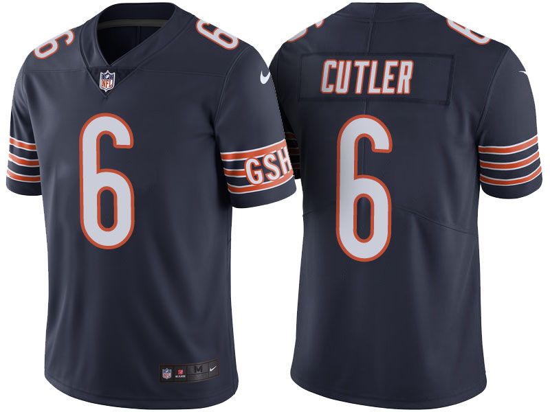 Chicago Bears #6 Jay Cutler Navy Color Rush Limited Jersey