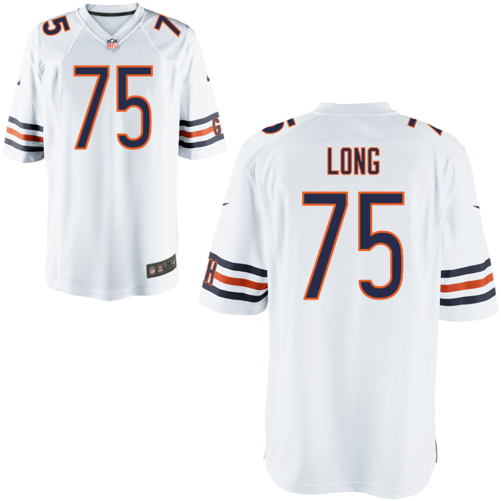 NFL Kickoff-Chicago Bears #75 Kyle Long White Game Jersey