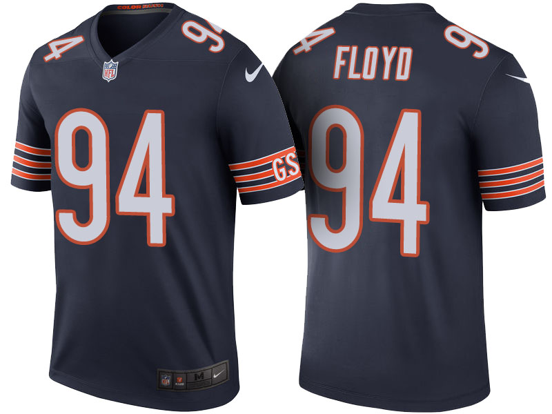 Chicago Bears #94 Leonard Floyd Navy Color Rush Legend Jersey