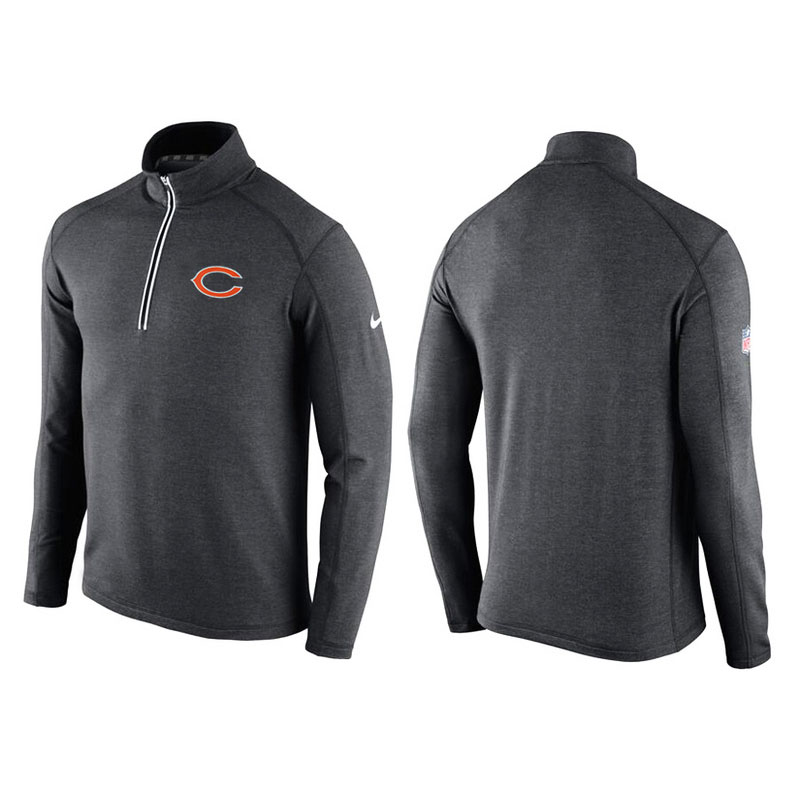 Chicago Bears Gray Game Day Half-Zip Knit Performance Tri-Blend Jacket