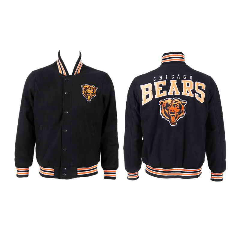 Chicago Bears JH Design Black Domestic Team Color Jacket