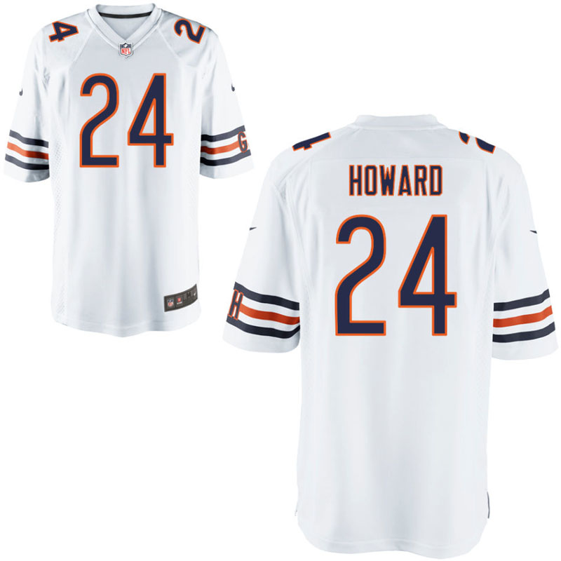 Chicago Bears #24 Jordan Howard White Game Jersey