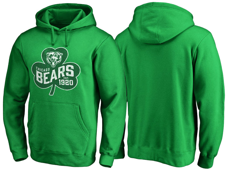 Chicago Bears Kelly Green Paddy's Pride St. Patrick's Day Hoodie