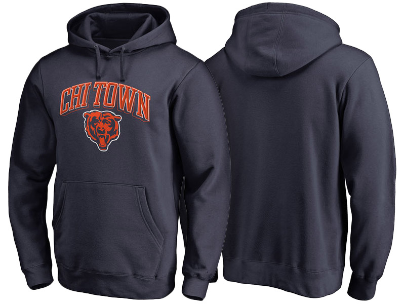 Chicago Bears Navy Pro Line Hometown Outdoors Pullover Hoodie