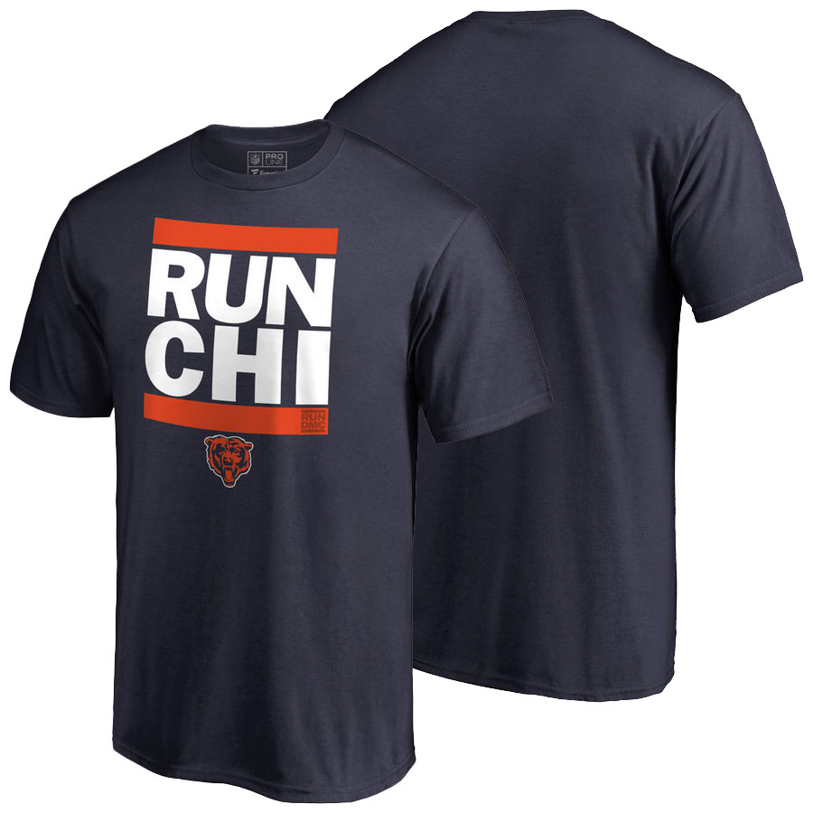 Chicago Bears Navy Pro Line RUN-CTY T-Shirt