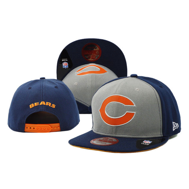 Chicago Bears New Era Navy Blue/Gray On Field Fitted Snapback Hat