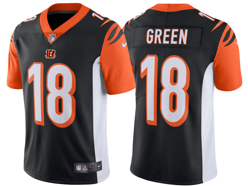 2017 Cincinnati Bengals #18 A.J. Green Black Vapor Untouchable Limited Jersey