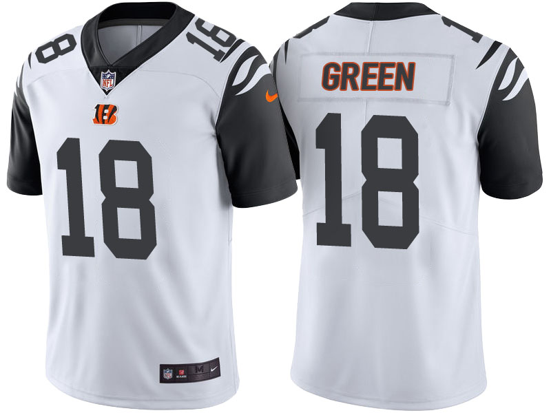 Cincinnati Bengals #18 A.J. Green White Color Rush Limited Jersey