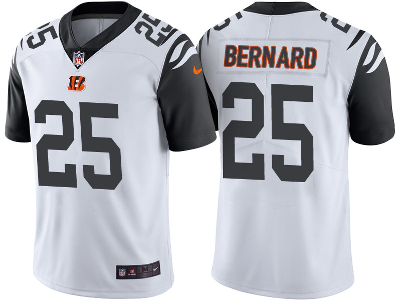 Cincinnati Bengals #25 Giovani Bernard White Color Rush Limited Jersey