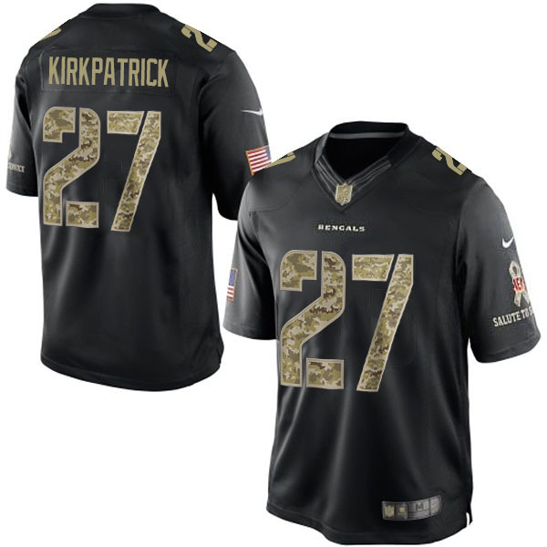 Cincinnati Bengals #27 Dre Kirkpatrick Black Salute To Service Jersey