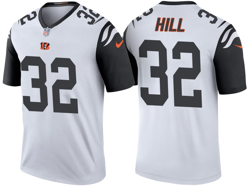 Cincinnati Bengals #32 Jeremy Hill White Color Rush Legend Jersey