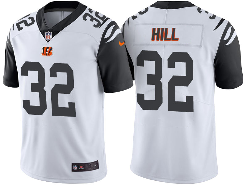 Cincinnati Bengals #32 Jeremy Hill White Color Rush Limited Jersey