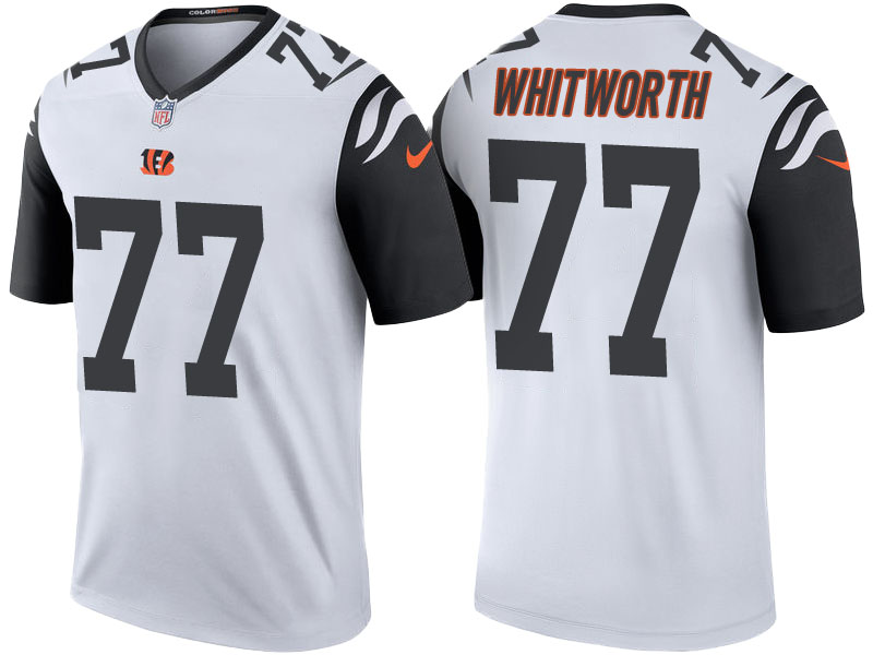 Cincinnati Bengals #77 Andrew Whitworth White Color Rush Legend Jersey