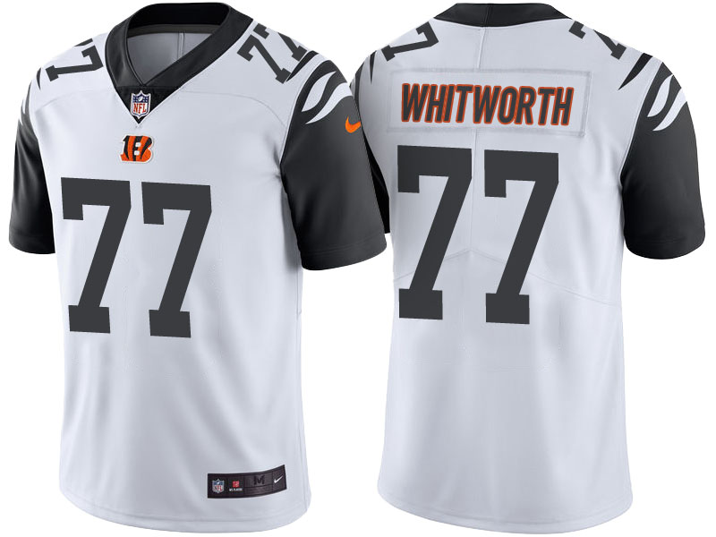 Cincinnati Bengals #77 Andrew Whitworth White Color Rush Limited Jersey