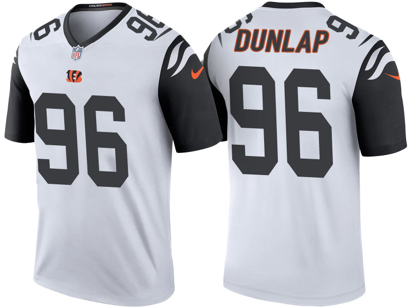 Cincinnati Bengals #96 Carlos Dunlap White Color Rush Legend Jersey