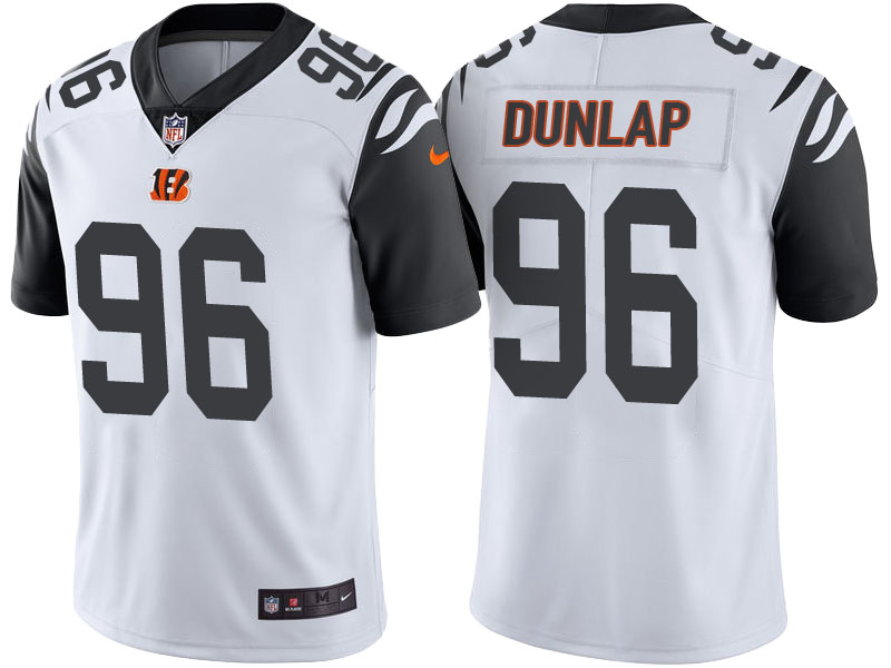 Cincinnati Bengals #96 Carlos Dunlap White Color Rush Limited Jersey