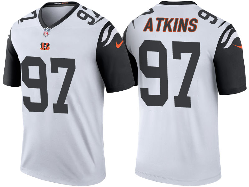 Cincinnati Bengals #97 Geno Atkins White Color Rush Legend Jersey