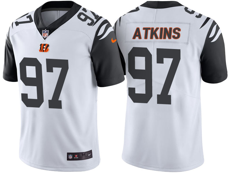 Cincinnati Bengals #97 Geno Atkins White Color Rush Limited Jersey